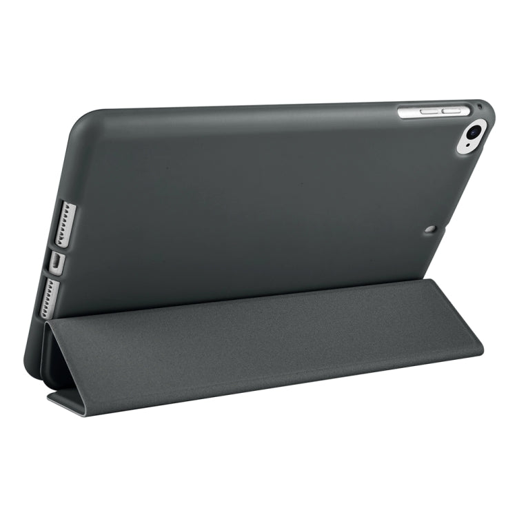 For iPad mini 5 / 4 / 3 / 2 / 1 3-folding TPU Horizontal Flip Leather Tablet Case with Holder(Black) - free shipping - PMC Jewellery - Order now!