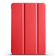 For iPad 9.7 2018 / 2017 / Air 2 / Air 3-folding TPU Horizontal Flip Leather Tablet Case with Holder(Red)