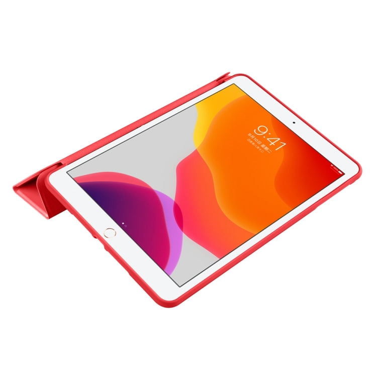 For iPad 9.7 2018 / 2017 / Air 2 / Air 3-folding TPU Horizontal Flip Leather Tablet Case with Holder(Red) - free shipping - PMC Jewellery - Order now!