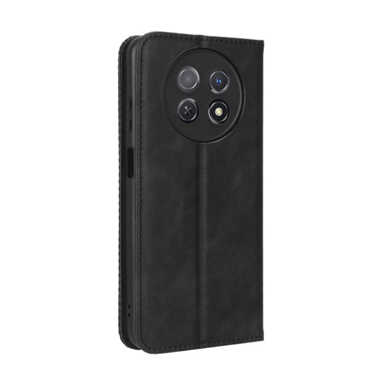 For Huawei Enjoy 60X Magnetic Buckle Retro Texture Leather Phone Case(Black) - free shipping - PMC TechLife - Order now!