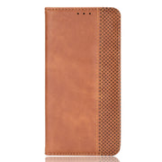 For Sony Xperia 1 V Magnetic Buckle Retro Texture Leather Phone Case(Brown)