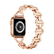 Ladder Buckle Metal Watch Band For Apple Watch 7 45mm(Rose Gold) - Watch Bands by PMC TechLife | Online Shopping South Africa | PMC TechLife
