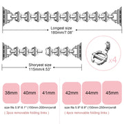Ladder Buckle Metal Watch Band For Apple Watch SE 44mm(Silver)