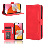 For Samsung Galaxy A15 Skin Feel Calf Texture Card Slots Leather Phone Case(Red)