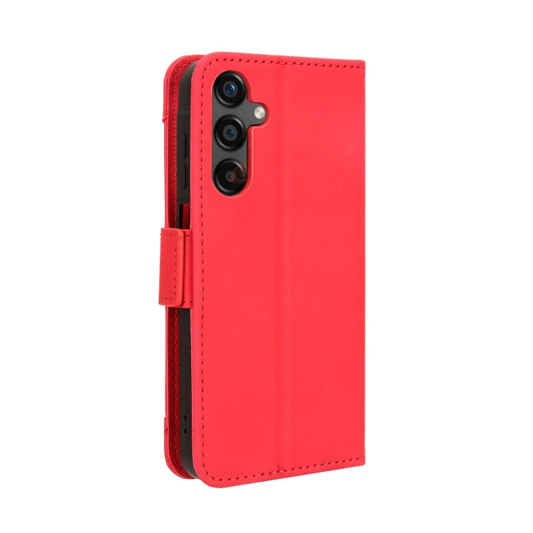 For Samsung Galaxy A25 5G Global Skin Feel Calf Texture Card Slots Leather Phone Case(Red)