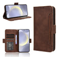 For Samsung Galaxy S24 5G Skin Feel Calf Texture Card Slots Leather Phone Case(Brown) - Galaxy S24 5G Cases by PMC TechLife | Online Shopping South Africa | PMC TechLife | Buy Now Pay Later Mobicred