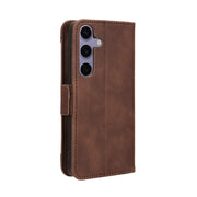 For Samsung Galaxy S24 5G Skin Feel Calf Texture Card Slots Leather Phone Case(Brown)
