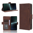 For Sony Xperia 1 V Skin Feel Calf Texture Card Slots Leather Phone Case(Brown) - free shipping - PMC TechLife - Order now!