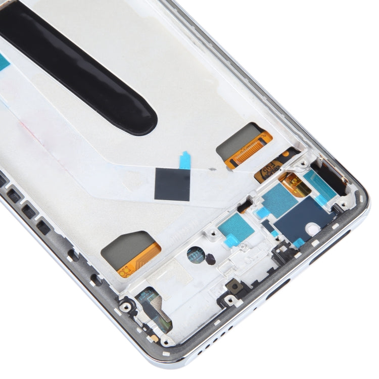 OLED LCD Screen For Xiaomi Redmi K40 Digitizer Full Assembly with Frame(Silver)