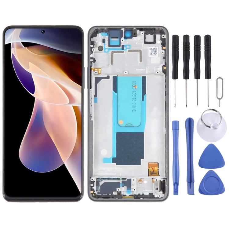 LCD Screen For Xiaomi Redmi Note 11 Pro+ 5G Digitizer Full Assembly with Frame(Black) - free shipping - PMC TechLife - Order now!