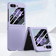 For Samsung Galaxy Z Flip5 Fuel Injection Integrated PC Skin Feel Phone Case(Purple)