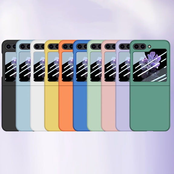 For Samsung Galaxy Z Flip5 Fuel Injection Integrated PC Skin Feel Phone Case(White)