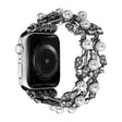 Four-leaf Bead Metal Watch Band For Apple Watch 42mm(Black) - Watch Bands by PMC TechLife | Online Shopping South Africa | PMC TechLife