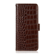 For Xiaomi Redmi K60 / K60 Pro 5G / Poco F5 Pro Crocodile Top Layer Cowhide Leather Phone Case(Brown)