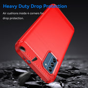 For Nokia C300 Brushed Texture Carbon Fiber TPU Phone Case(Red)