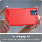For Nokia C300 Brushed Texture Carbon Fiber TPU Phone Case(Red)