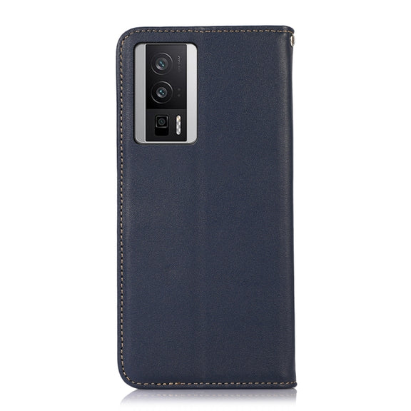 For Xiaomi Redmi K60 / K60 Pro / Poco F5 Pro KHAZNEH Nappa Top Layer Cowhide Leather Phone Case(Blue)