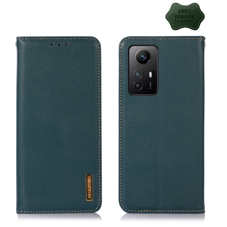 For Xiaomi Redmi Note 12S 4G KHAZNEH Nappa Top Layer Cowhide Leather Phone Case(Green) - Xiaomi Cases by PMC TechLife | Online Shopping South Africa | PMC TechLife