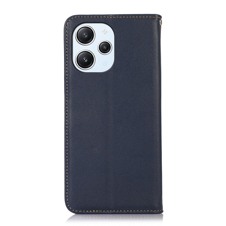 For Xiaomi Redmi 12 KHAZNEH Nappa Top Layer Cowhide Leather Phone Case(Blue) - Xiaomi Cases by PMC TechLife | Online Shopping South Africa | PMC TechLife