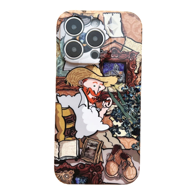 For iPhone 12 Pro Precise Hole Oil Painting Pattern PC Phone Case(Tobacco Pipe) - iPhone 12 / 12 Pro Cases by PMC TechLife | Online Shopping South Africa | PMC TechLife