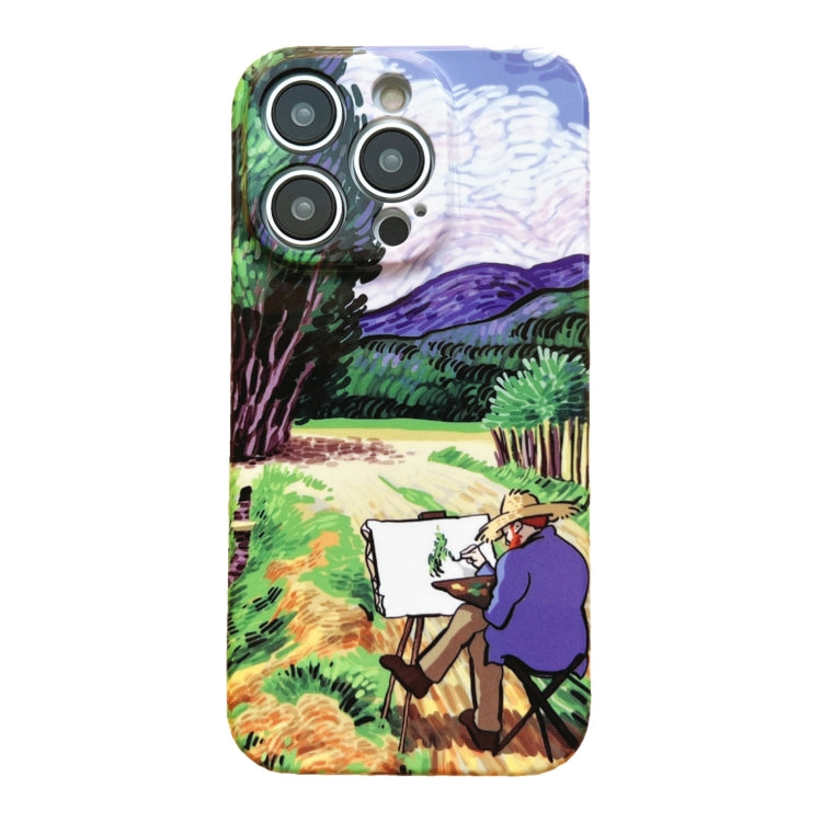 For iPhone 11 Precise Hole Oil Painting Pattern PC Phone Case(Painting) - iPhone 11 Cases by PMC TechLife | Online Shopping South Africa | PMC TechLife