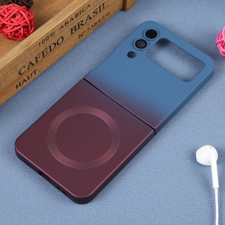For Samsung Galaxy Z Flip3 5G Liquid TPU Silicone Gradient MagSafe Phone Case(Blue Purple) - Galaxy Phone Cases by PMC TechLife | Online Shopping South Africa | PMC TechLife