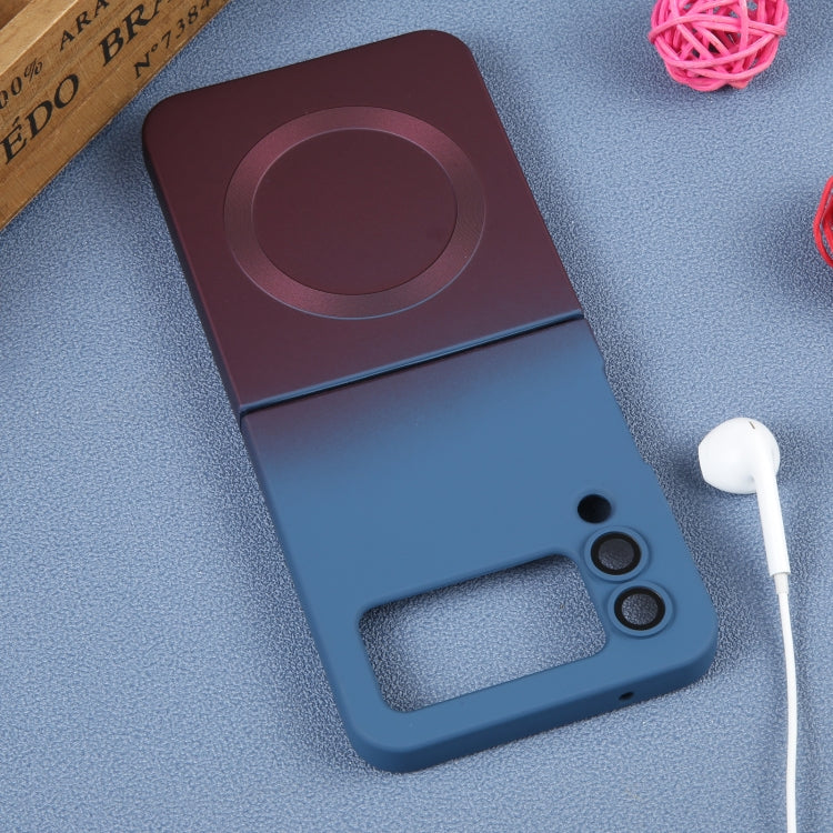 For Samsung Galaxy Z Flip3 5G Liquid TPU Silicone Gradient MagSafe Phone Case(Blue Purple) - Galaxy Phone Cases by PMC TechLife | Online Shopping South Africa | PMC TechLife