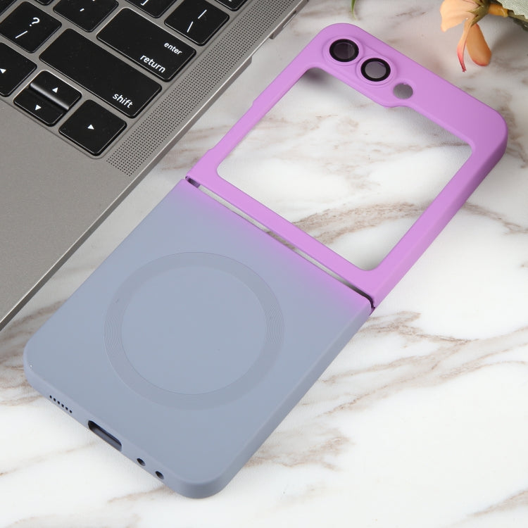 For Samsung Galaxy Z Flip5 Liquid TPU Silicone Gradient MagSafe Phone Case(Purple Grey) - Galaxy Z Flip5 Cases by PMC TechLife | Online Shopping South Africa | PMC TechLife
