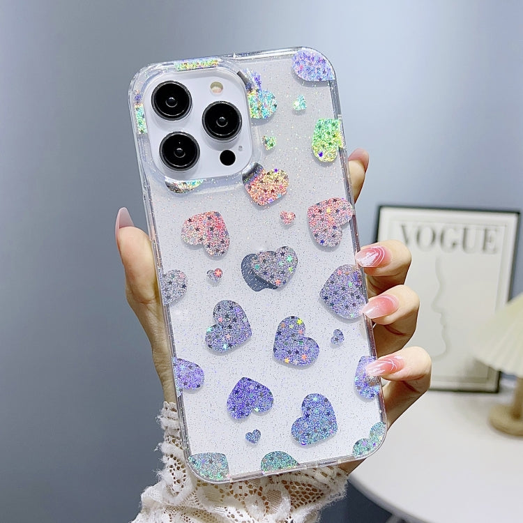 For iPhone 12 Pro Max Little Star Series Glitter Powder TPU Phone Case(Love Heart) - free shipping - PMC TechLife - Order now!