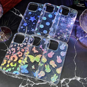For iPhone 14 Pro Max Little Star Series Glitter Powder TPU Phone Case(Leopard Print)