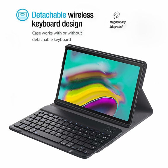 DY-M10P For Lenovo Smart Tab M10 HPD Plus TB-X606F 10.3 inch 2 in 1 Removable Magnetic ABS Bluetooth Keyboard + Protective Leather Tablet Case with Stand & Sleep / Wake-up & Pen Holder(Black)