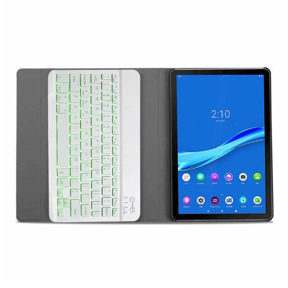 DY-M10P For Lenovo Smart Tab M10 HPD Plus TB-X606F 10.3 inch 2 in 1 Removable Magnetic ABS Bluetooth Keyboard + Protective Leather Tablet Case with Stand & Sleep / Wake-up & Pen Holder(Gold)