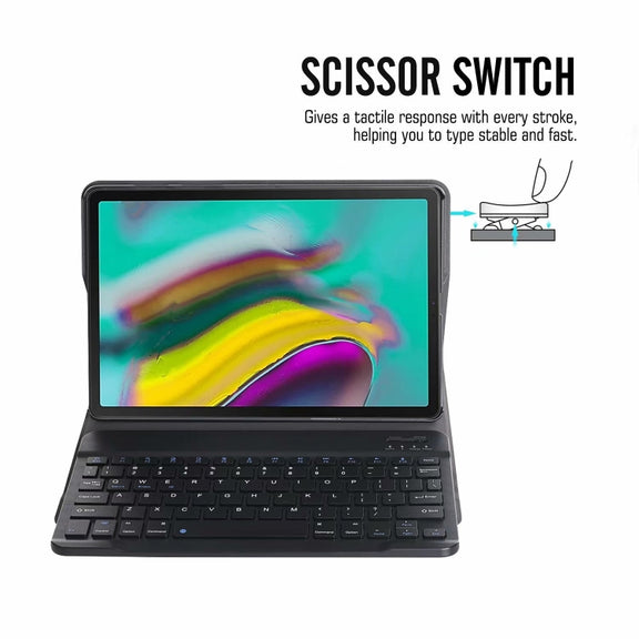 DY-M10P For Lenovo Smart Tab M10 HPD Plus TB-X606F 10.3 inch 2 in 1 Removable Magnetic ABS Bluetooth Keyboard + Protective Leather Tablet Case with Stand & Sleep / Wake-up & Pen Holder(Gold)