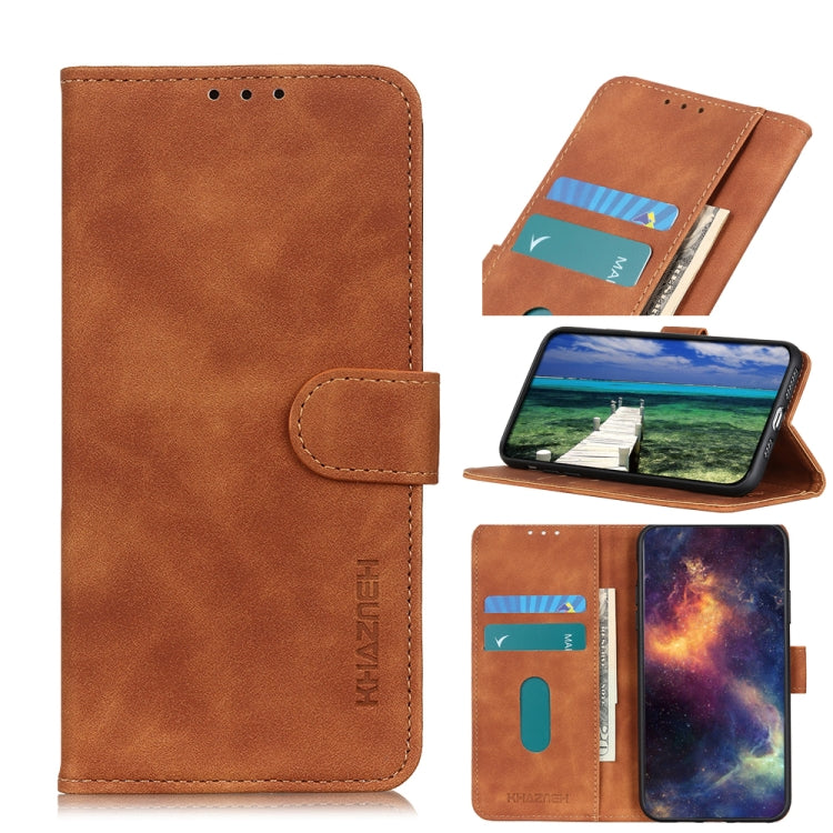 For Xiaomi Poco F5 Pro/Redmi K60/K60 Pro KHAZNEH Retro Texture Flip Leather Phone Case(Brown) - free shipping - PMC TechLife - Order now!