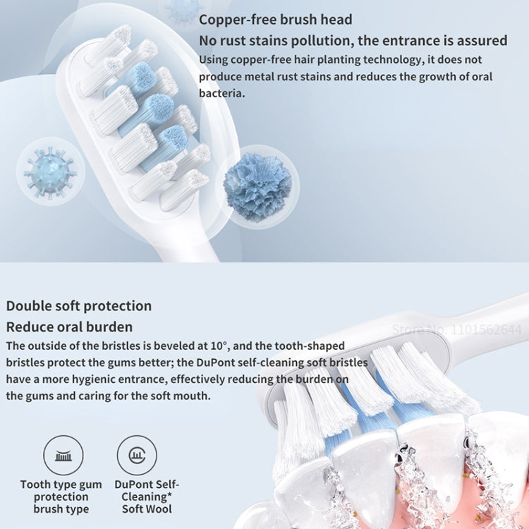 Original Xiaomi Mijia 3pcs Brush Head Standard Type for Sonic Electric Toothbrush T301 / T302(Black) - free shipping - PMC TechLife - Order now!