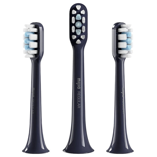 Original Xiaomi Mijia 3pcs Brush Head Standard Type for Sonic Electric Toothbrush T301 / T302(Black)
