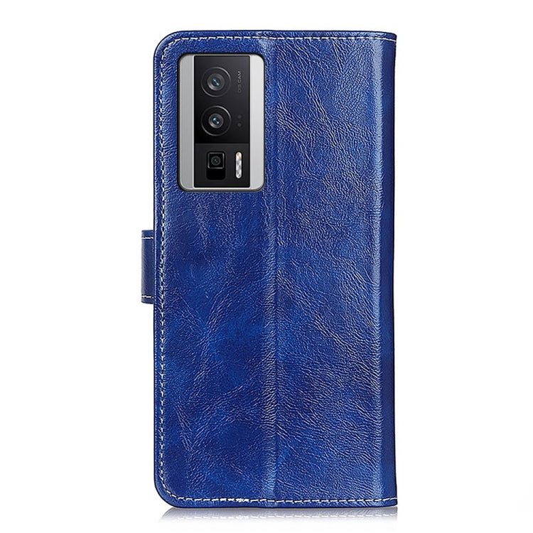 For Xiaomi Poco F5 Pro/Redmi K60/K60 Pro Retro Crazy Horse Texture Horizontal Flip Leather Phone Case(Blue) - free shipping - PMC TechLife - Order now!
