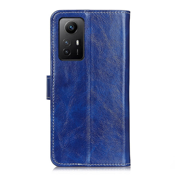 For Xiaomi Redmi Note 12S 4G Retro Crazy Horse Texture Horizontal Flip Leather Phone Case(Blue)