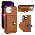 For iPhone 14 Pro Max Shockproof Leather Phone Case with Card Holder(Brown) - free shipping - PMC TechLife - Order now!