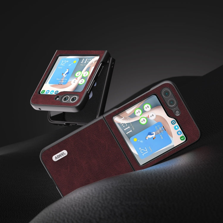 For Samsung Galaxy Z Flip5 ABEEL Dream Litchi Texture PU Phone Case(Purple) - free shipping - PMC TechLife - Order now!