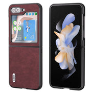 For Samsung Galaxy Z Flip5 ABEEL Dream Litchi Texture PU Phone Case(Purple)