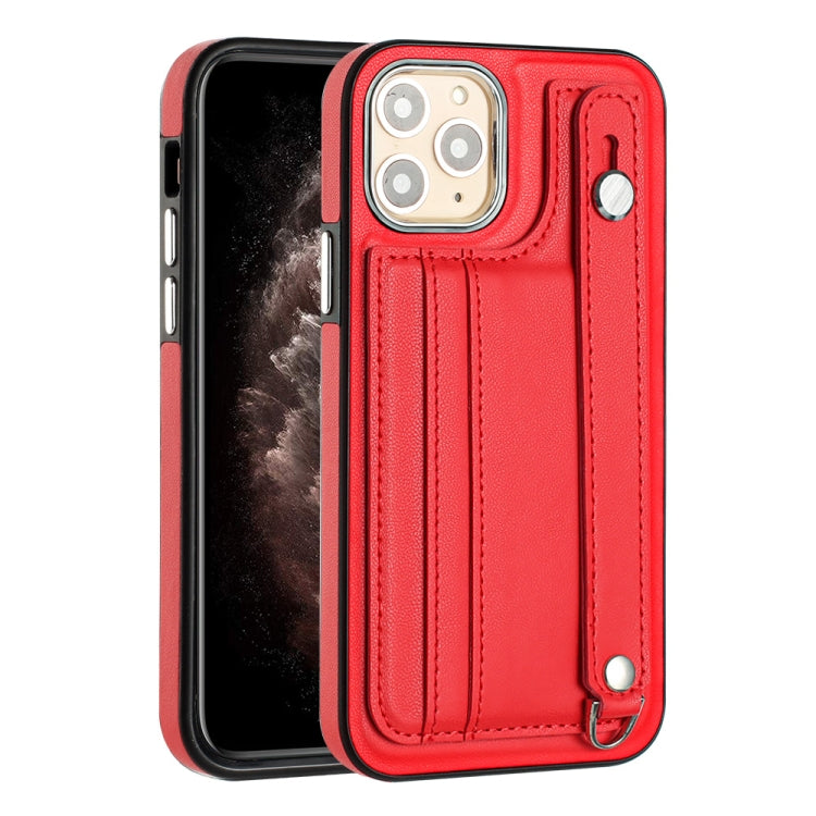 For iPhone 11 Pro Shockproof Leather Phone Case with Wrist Strap(Red) - free shipping - PMC TechLife - Order now!