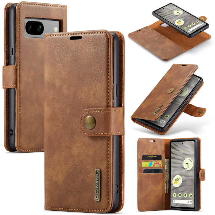 For Google Pixel 7A DG.MING Crazy Horse Texture Detachable Magnetic Leather Phone Case(Brown) - free shipping - PMC TechLife - Order now!