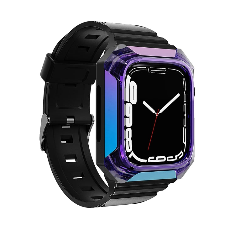 Armor Case Integrated TPU Watch Band For Apple Watch SE 2022 40mm(Purple) - Watch Bands by PMC TechLife | Online Shopping South Africa | PMC TechLife
