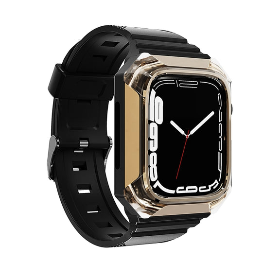 Armor Case Integrated TPU Watch Band For Apple Watch 2 38mm(Gold)