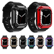 Armor Case Integrated TPU Watch Band For Apple Watch 42mm(Blue)