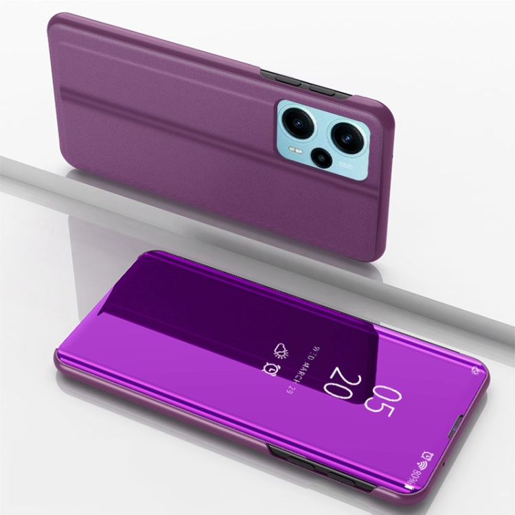 For Xiaomi Poco F5 Plated Mirror Kickstand Flip Leather Phone Case(Purple) - free shipping - PMC TechLife - Order now!