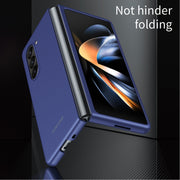 For Samsung Galaxy Z Fold5 Skin Feel Shockproof PC Fold Protective Phone Case(Blue)