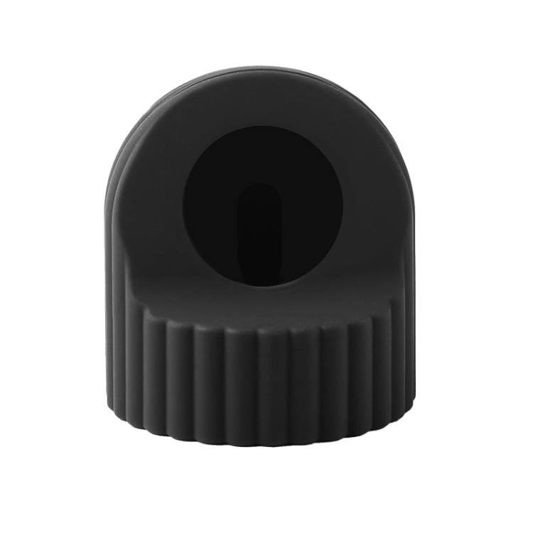 For Apple Watch Wave Pattern Silicone Watch Charging Stand(Black) - Charger / Holder by PMC TechLife | Online Shopping South Africa | PMC TechLife