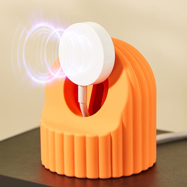 For Apple Watch Wave Pattern Silicone Watch Charging Stand(Red) - Charger / Holder by PMC TechLife | Online Shopping South Africa | PMC TechLife